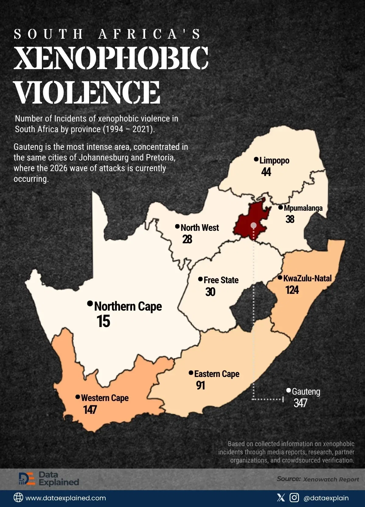 Mapped: South Africa’s Xenophobic Violence, by Province