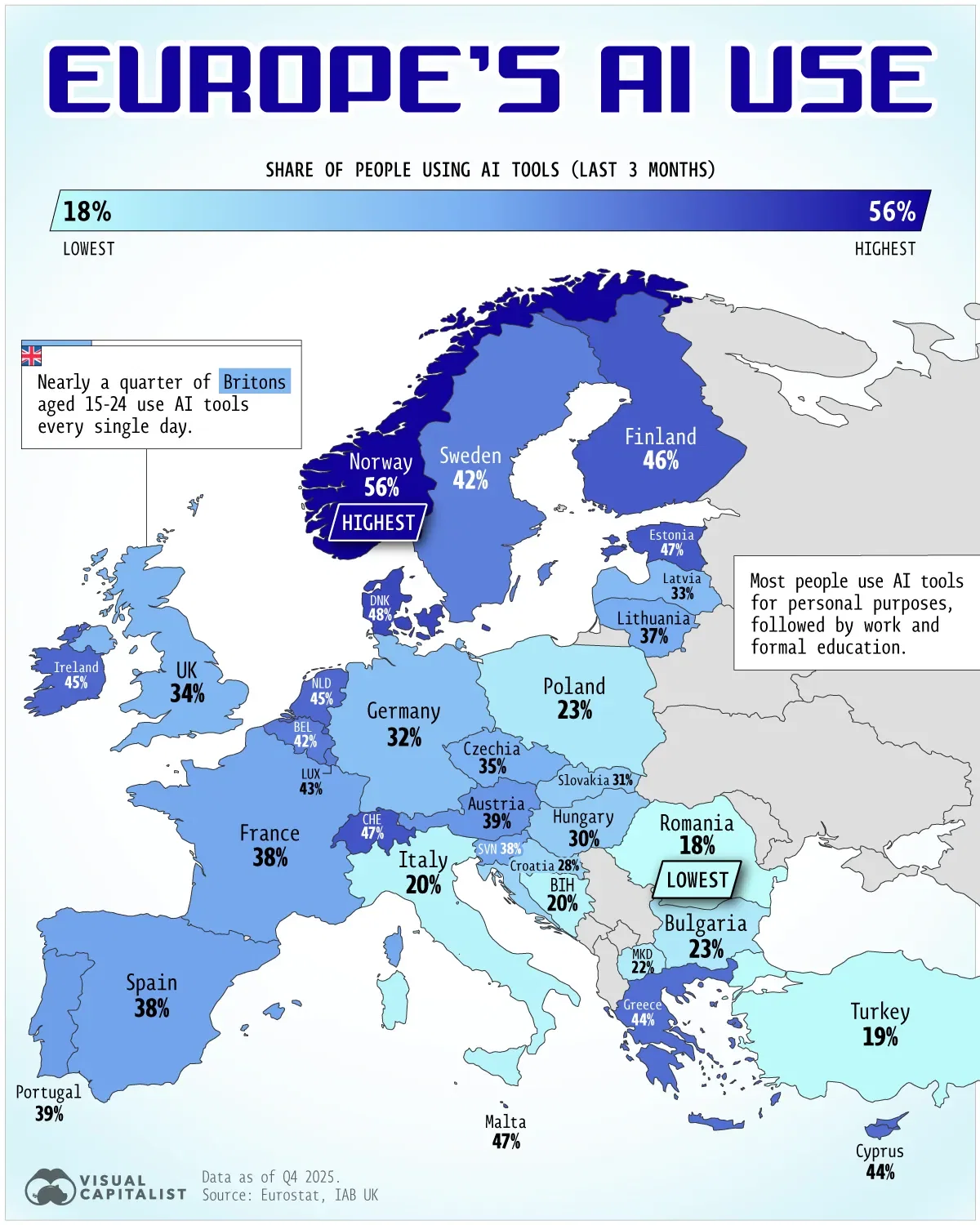 Mapped: Europe's AI Use