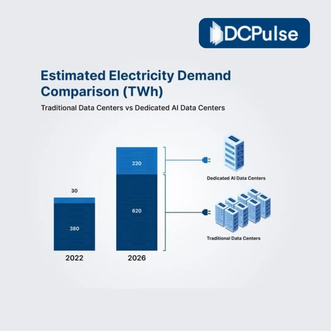 How is the rise of AI driving the surge in global data center electricity consumption?
