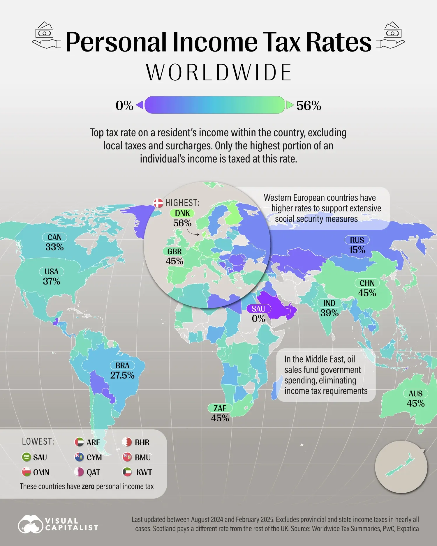 🔎 The World’s Big Tax Map: How Much Do You Pay?