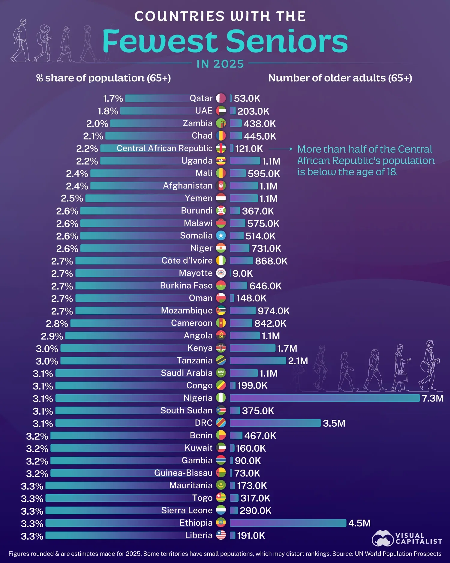 👀 Only 3% of Nigeria is Above the Age of 65