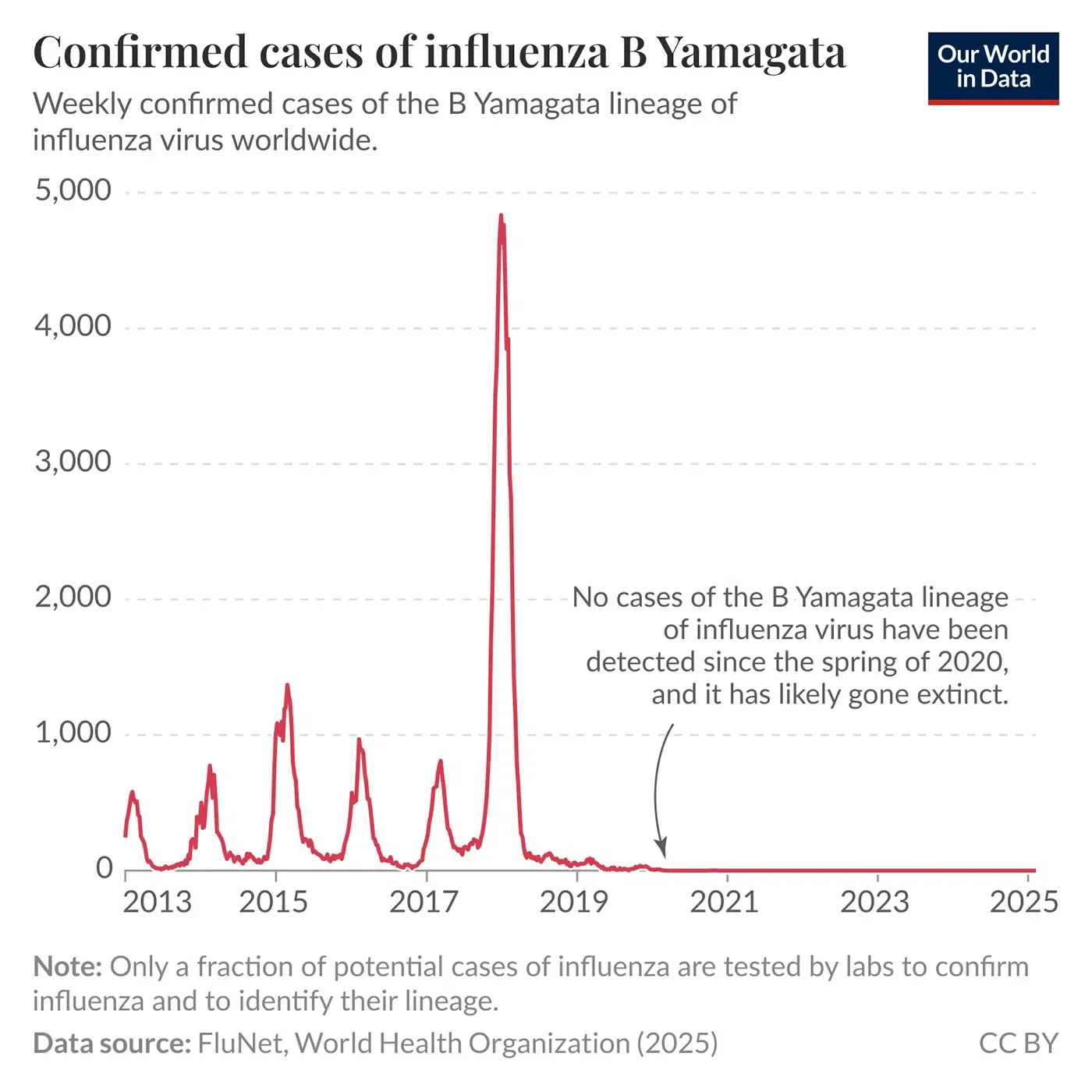 A flu strain has likely gone extinct since 2020