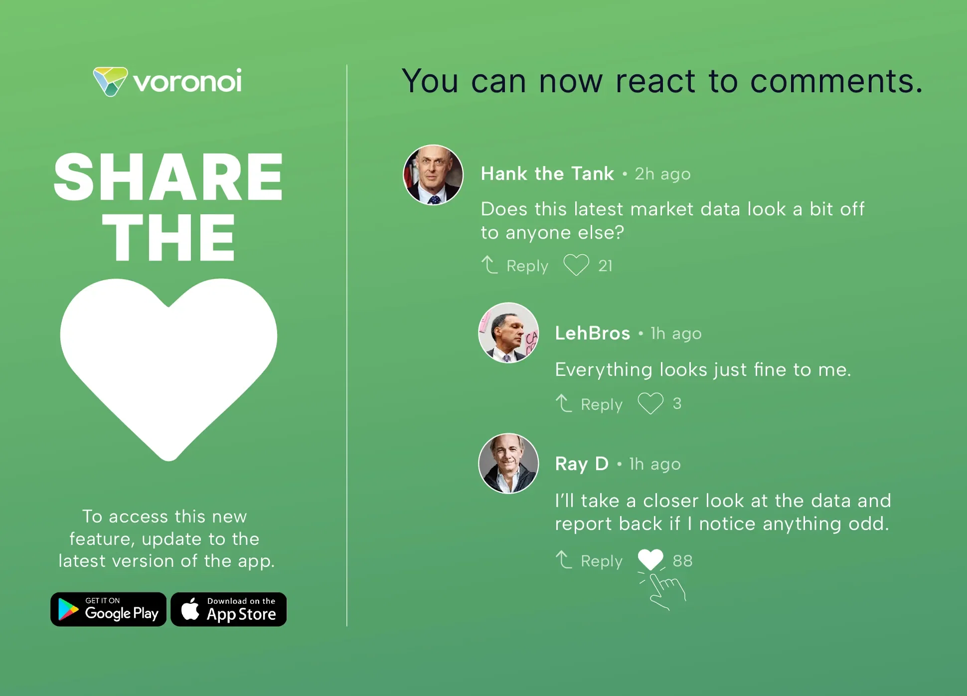 ❤️ A New Feature on Voronoi: Comment Likes