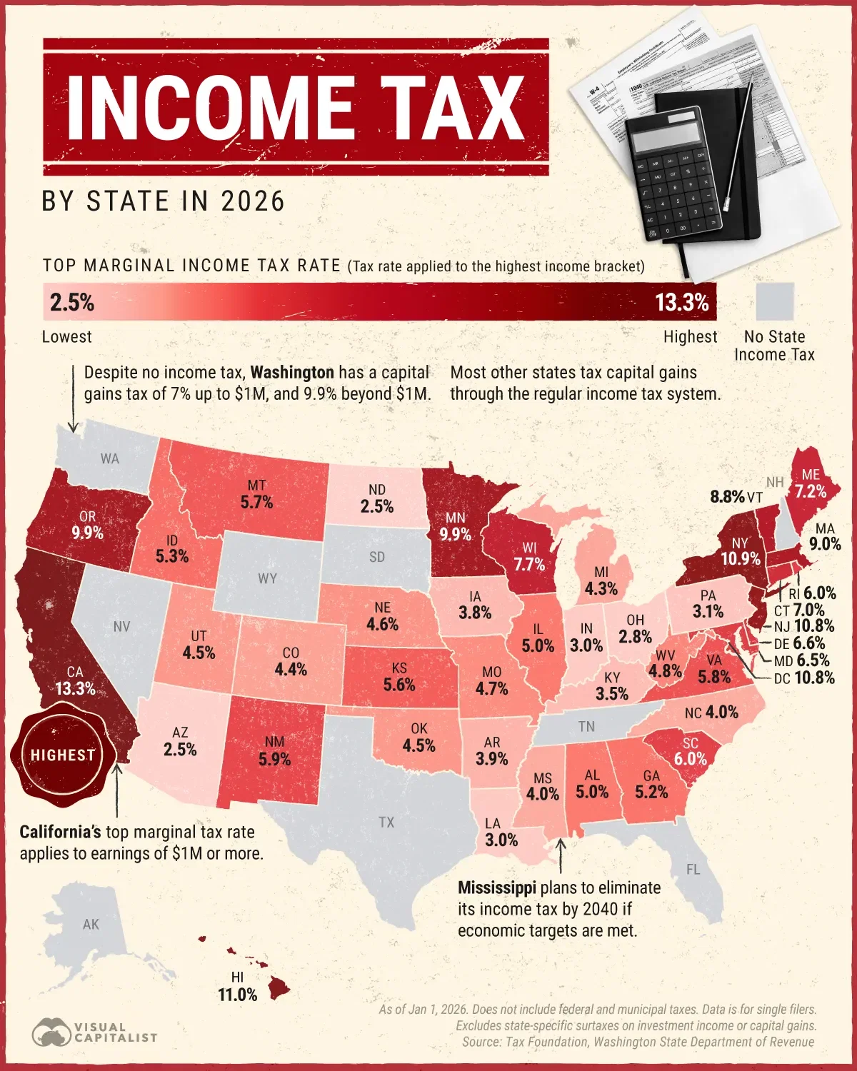 Where Americans Pay the Most Income Tax 💸