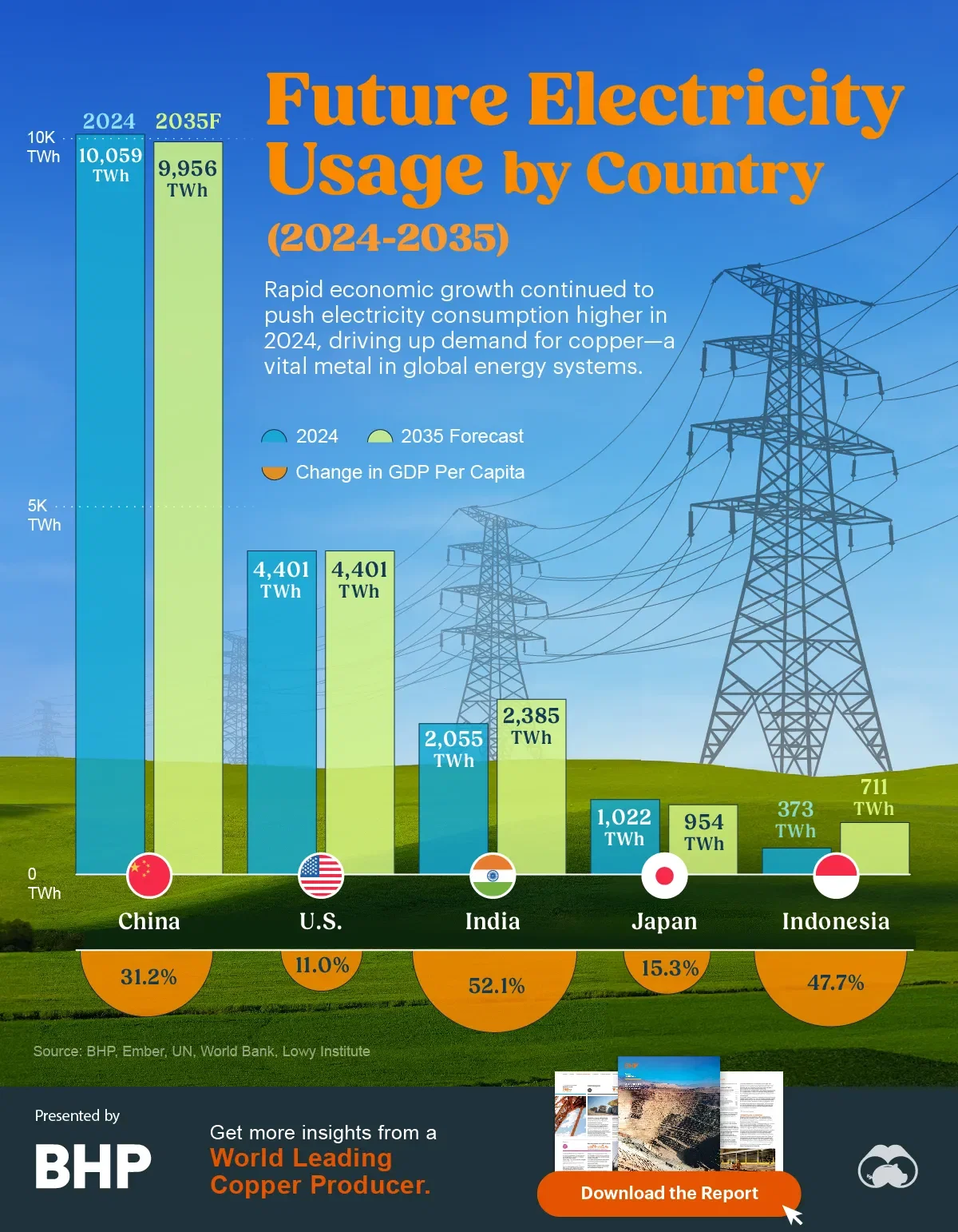 Future Electricity Usage by Country (2024–2035)