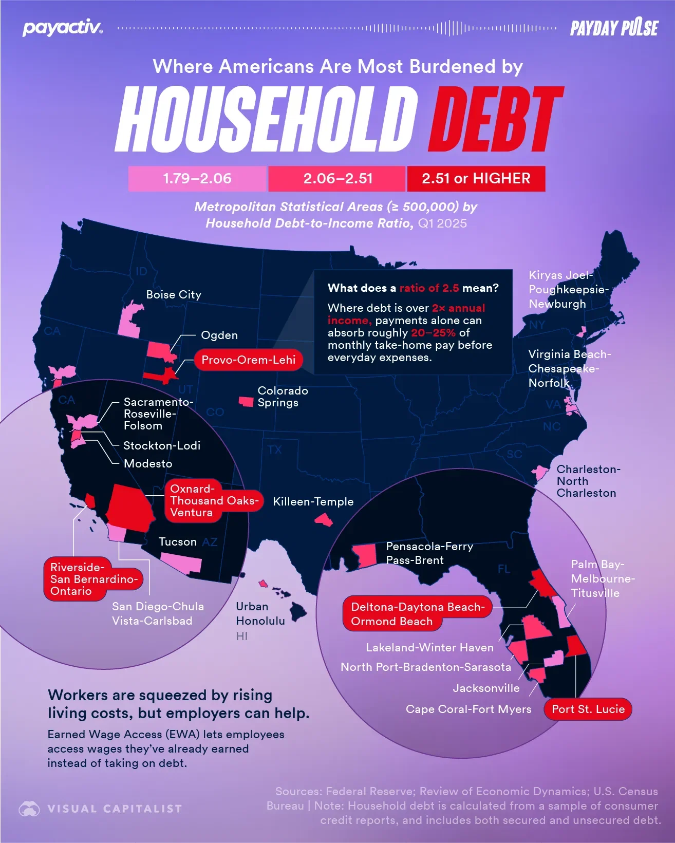 Payday Pulse: Where Americans Are Most Burdened by Household Debt