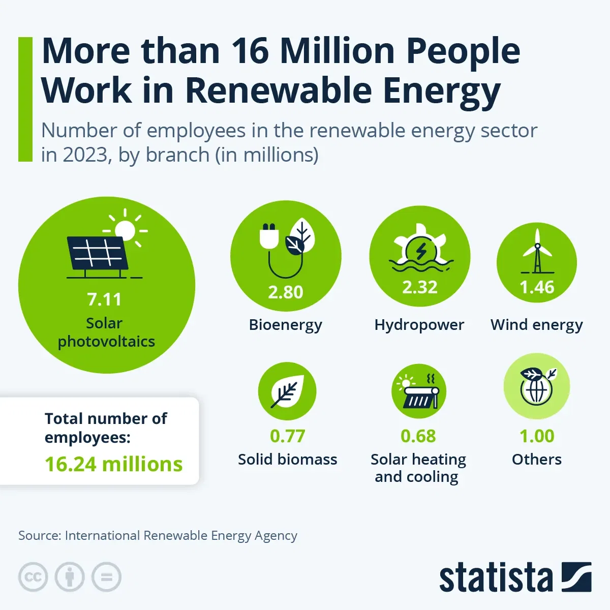 More Than 16 Million People Work in Renewable Energy