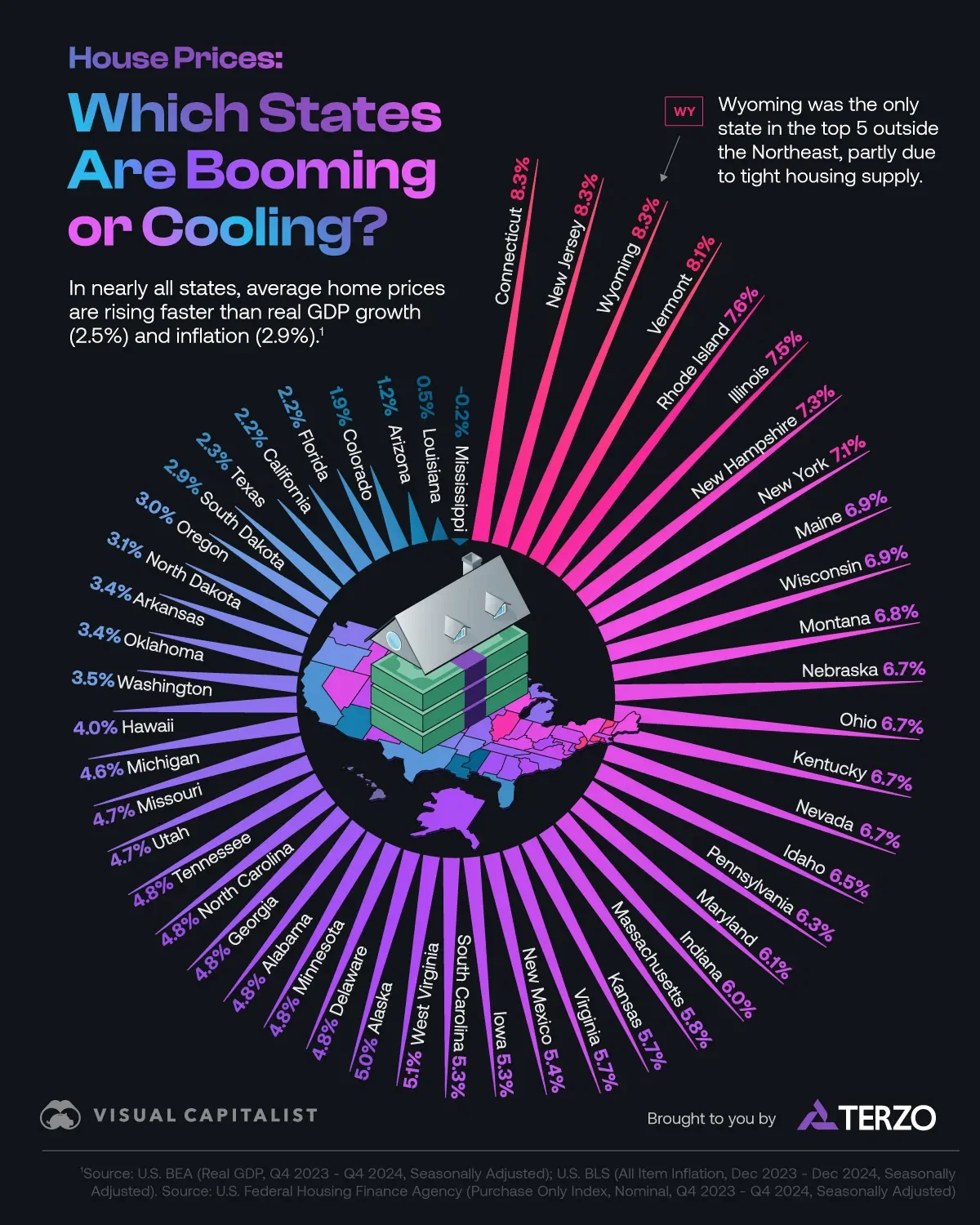 U.S. Housing Market Snapshot: Price Changes by State  🏠