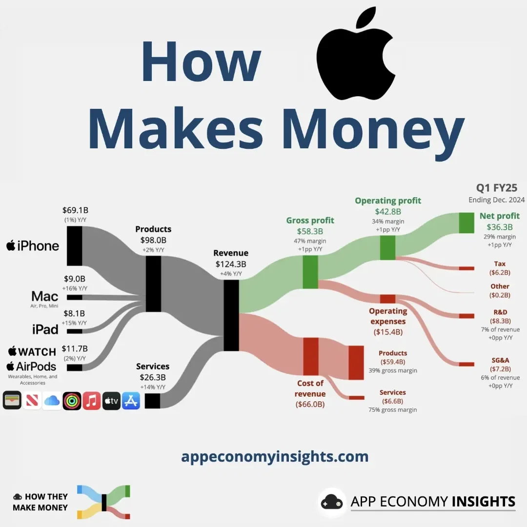 Apple's Income Statement Visualized Q1 FY25