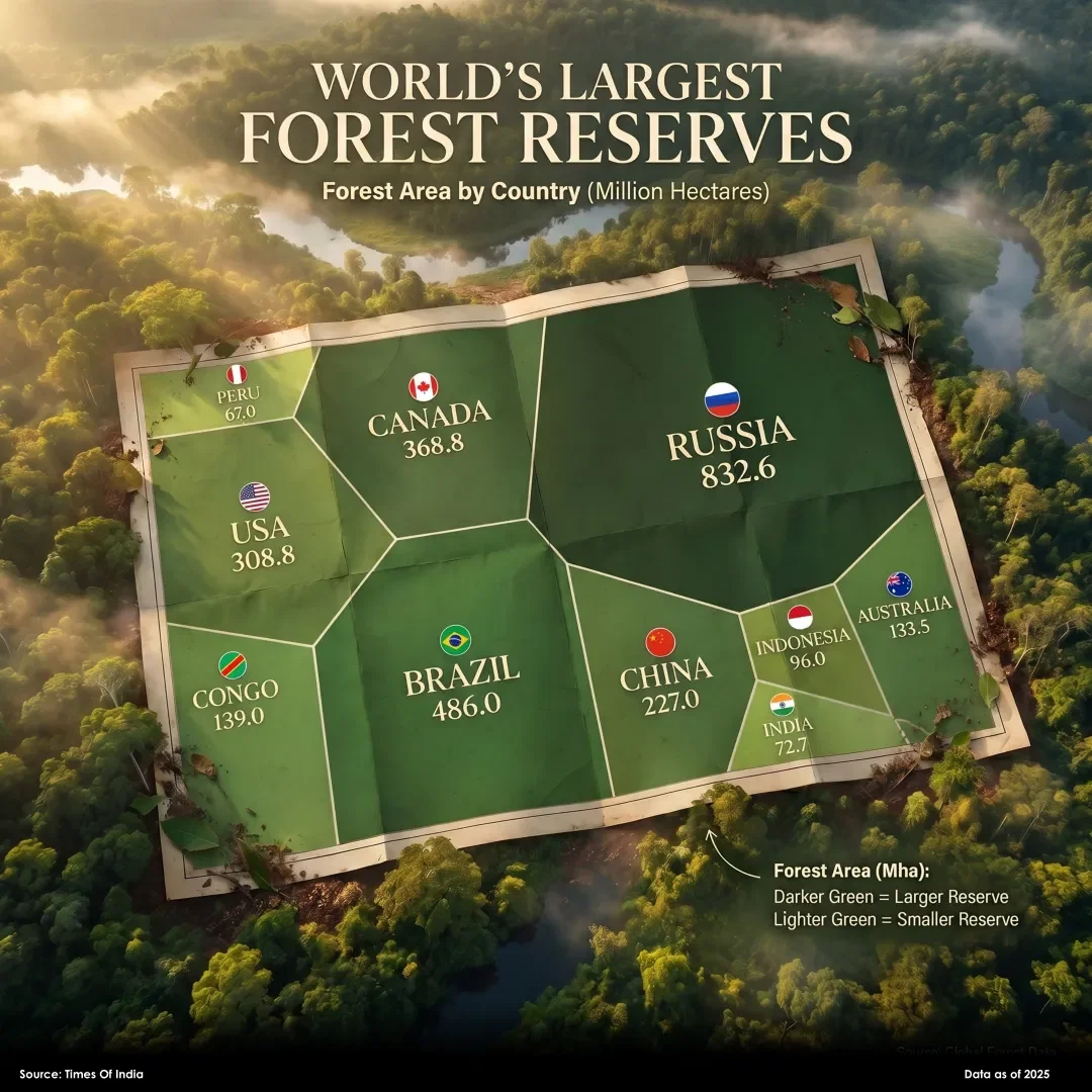 The World's Forest Giants: Who Holds Earth's Green Wealth?