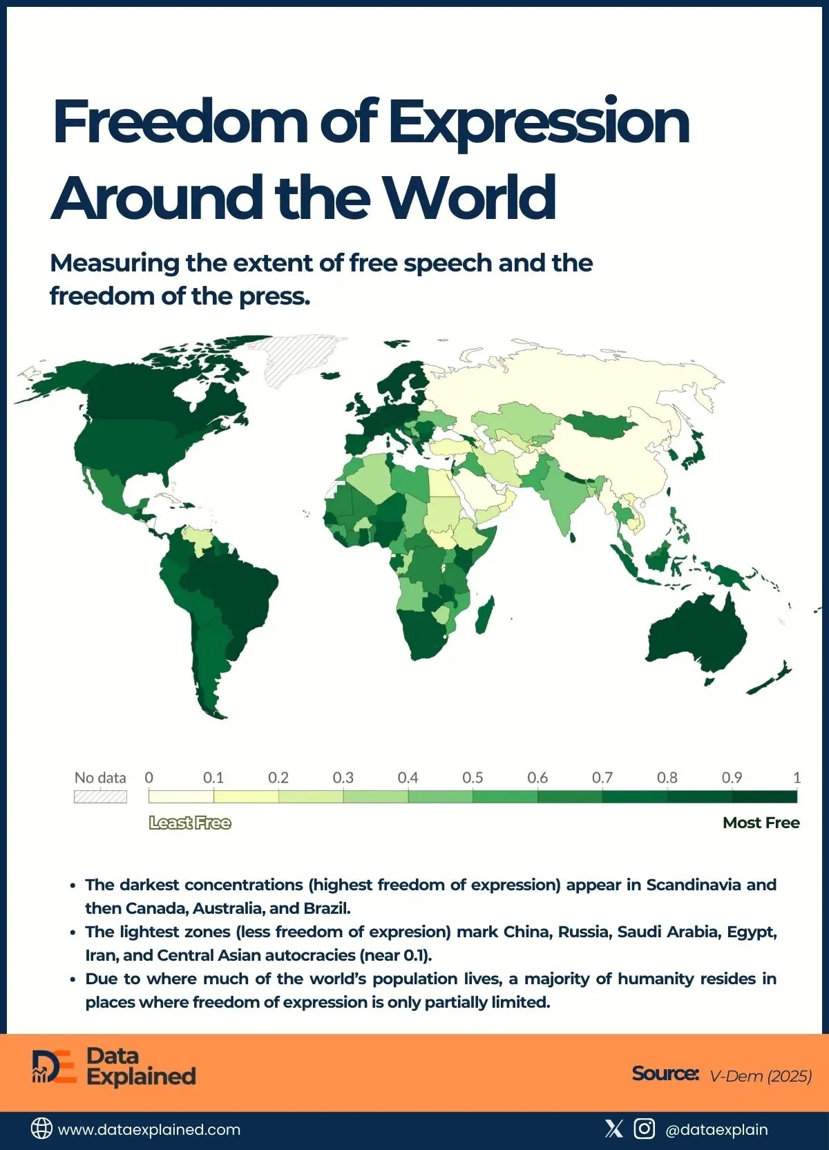 Mapped: Restricted Freedom of Expression Globally