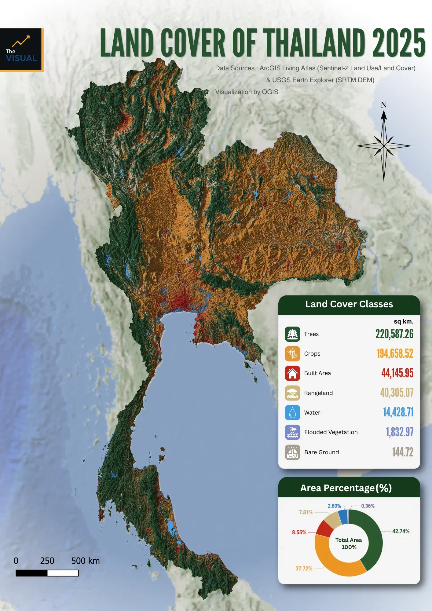 🌏 Thailand Land Cover Map 2025