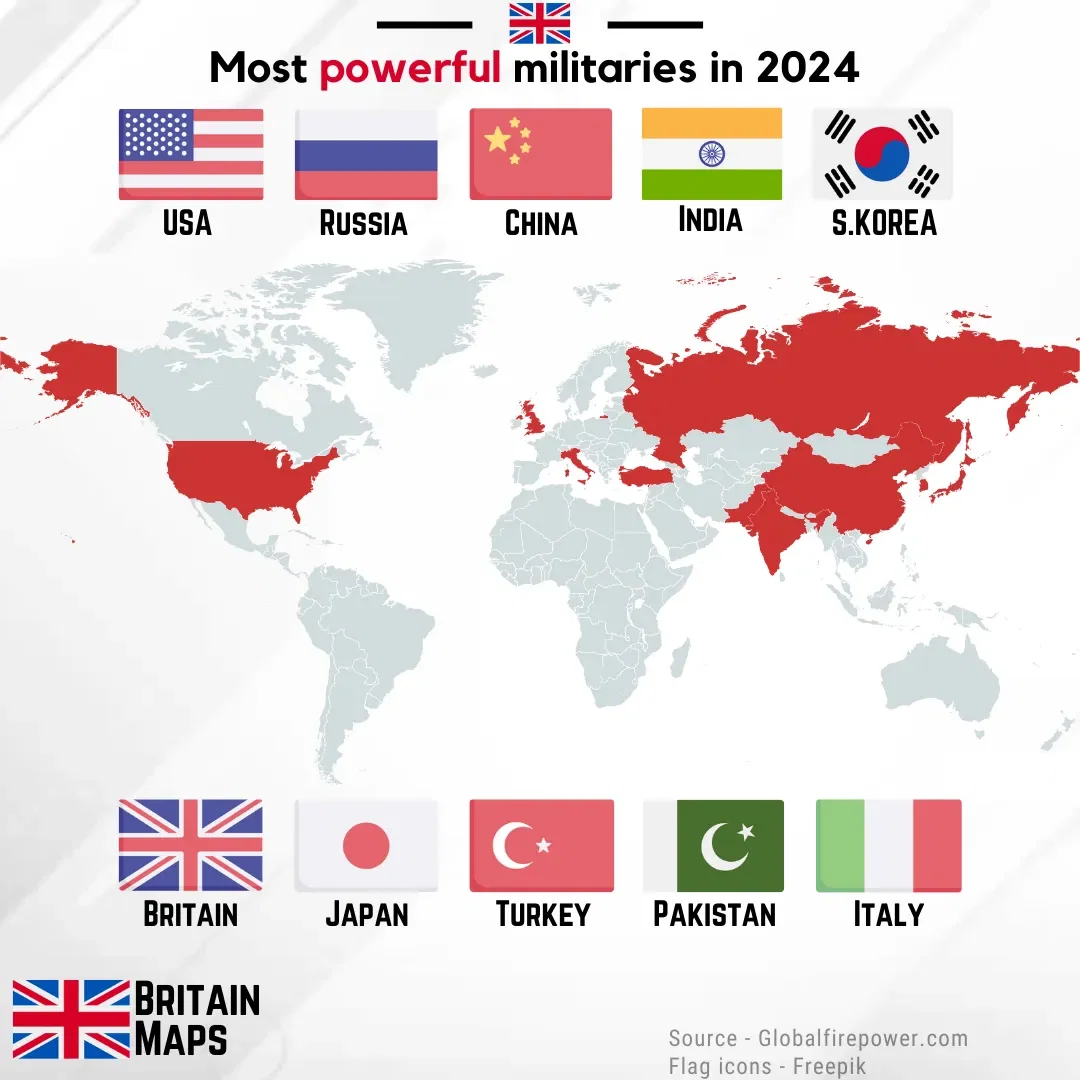 Most powerful militaries in 2024