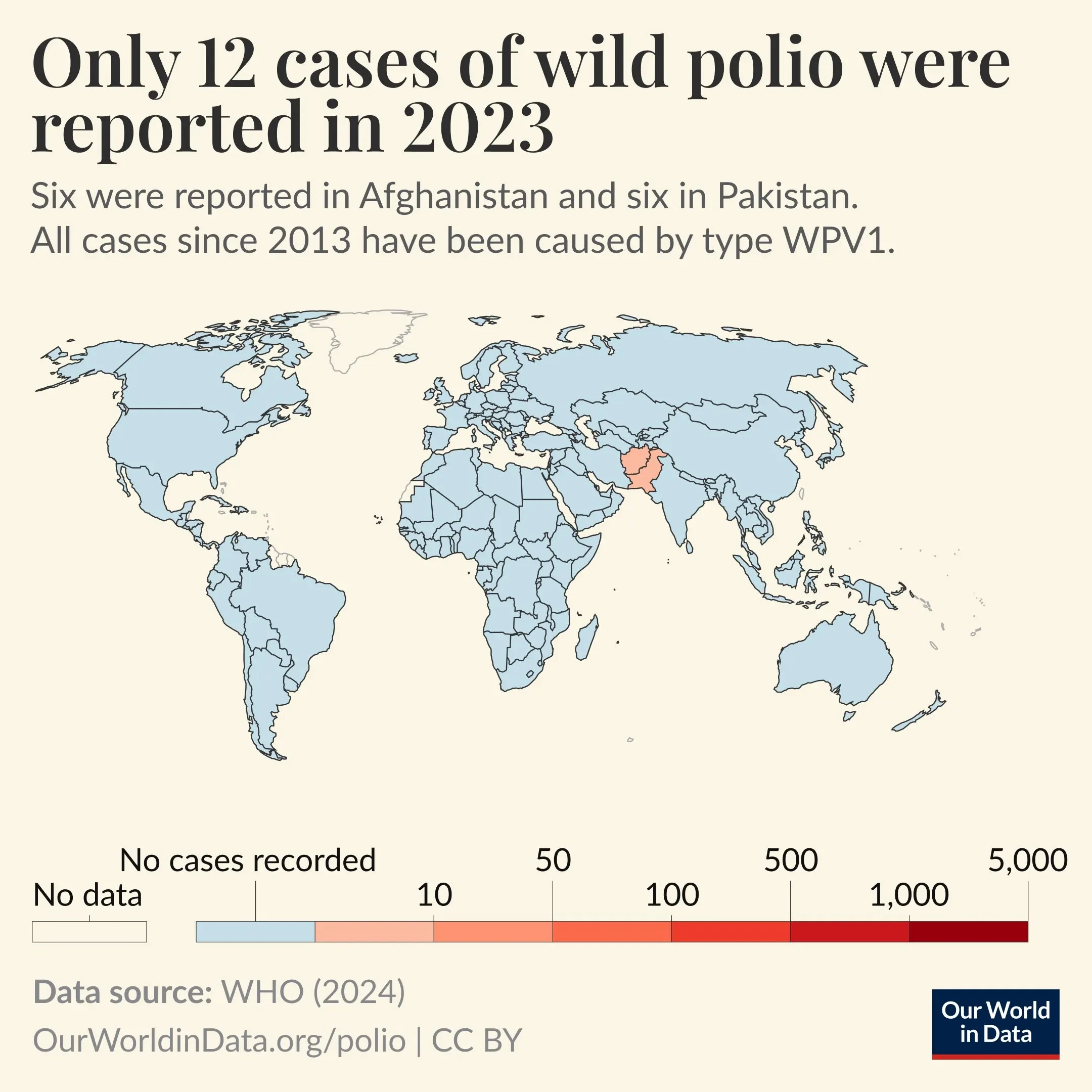Only 12 Cases of Wild Polio Were Reported in 2023