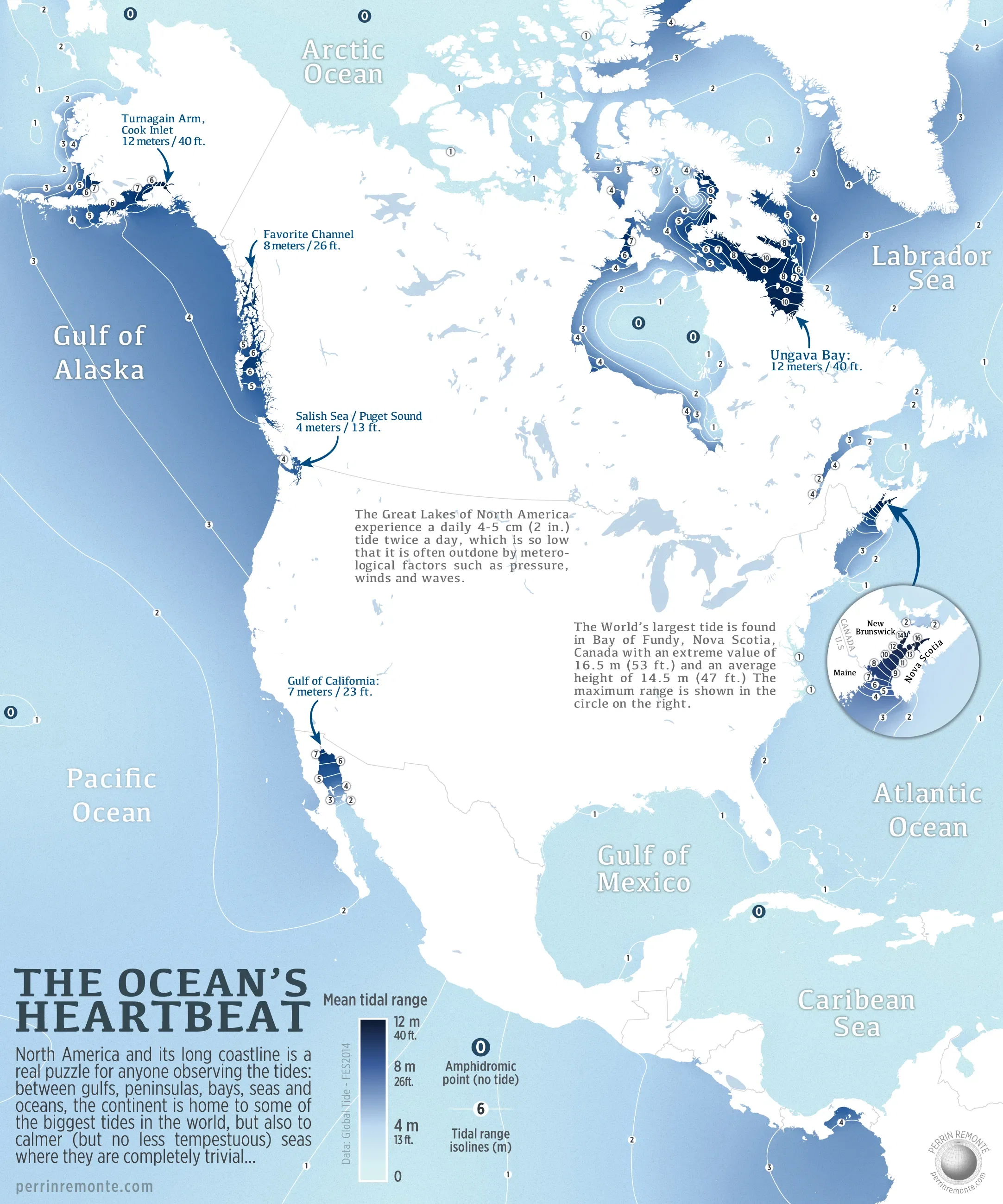 The Ocean's Heartbeat: tides of North America